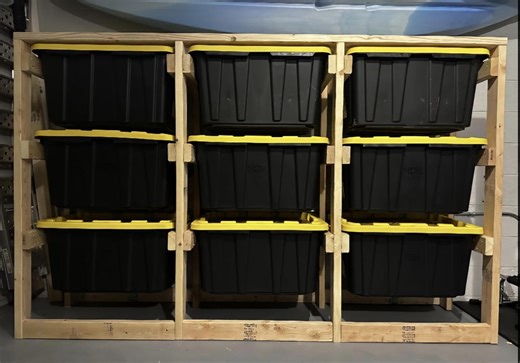 DIY Tote Rack Plans: Garage & Basement Storage (102L) - Etsy