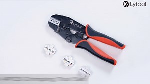 Lytool Wire Crimping Tool - 4PCS Ratcheting Crimper Pliers for Non-Insulated Connectors, Ferrule Terminals, Spade Connector