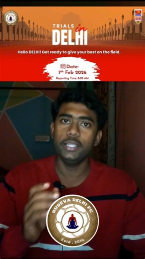 Hazra Silva TF on Instagram: "SUDEVA DELHI FC TRIALS In Delhi ⚽ 📅 Date: 7th February 2026 ⏰ Reporting Time: 8:00 AM 📍 Location : Sudeva Ground, 21, Raj Niwas Marg, Ludlow Castle, Civil Lines, Delhi – 110054, India 👥 Age Categories: • U13: Born 2013–2015 • U15: Born 2011–2012 • U17: Born 2009–2010 • U21: Born 2006–2008 🎫 Trial Fees: ₹299/- 📝 On-spot Registration Available 📄 Carry With You: ✔ Aadhaar Card ✔ Birth Certificate ✔ Passport Size Photograph 📞 Contact: +91 70420 50239 +91 97189 88