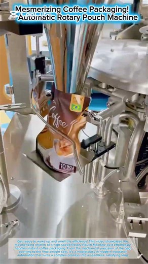 Mesmerizing Coffee Packaging! ☕ Automatic Rotary Pouch Machine