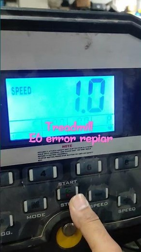 treadmill e6 error repair