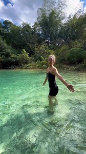 This is a crystal-clear river in Bonito, in Mato Grosso do Sul, called the River Salobra. | This is Brazil