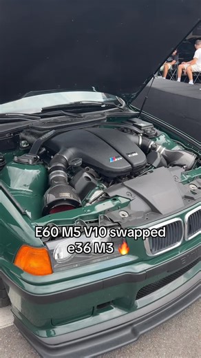 S58 NY on Instagram: "The craziest BMW engine swap I’ve ever seen. How did they fit a V10 from an BMW E60 M5 into an E36 M3? #bmw #cars #bmwm #racing #m3"