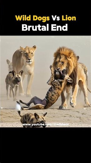Wild Dog Vs Lion ‼️ The wild never forgives twice