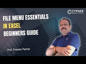 Basic Excel Part 2 ; File Menu