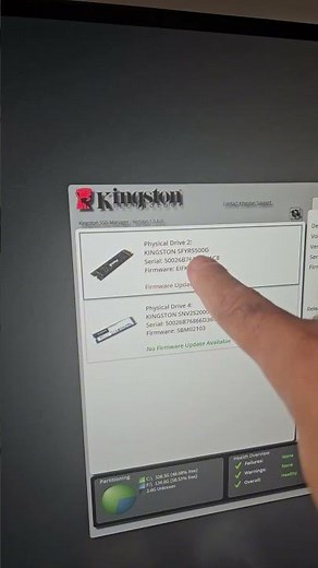 Update your Kingston NVMe firmware @controlecomfio #belohorizonte