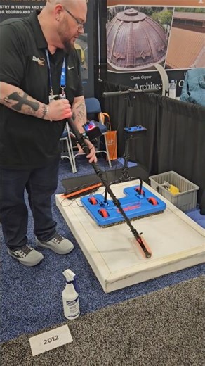 Detec Electronic Leak Detection demo at IRE 2026. #roof #roofer #roofing #roofershelper