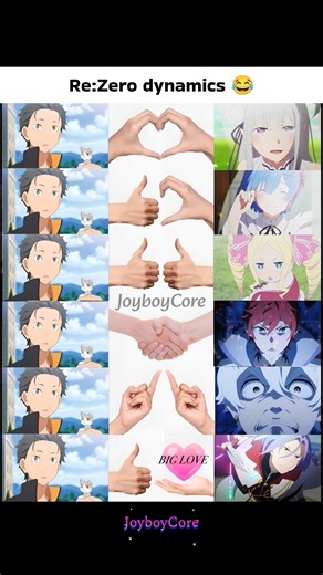 Re:Zero dynamics 😂 #rezero #anime #memes