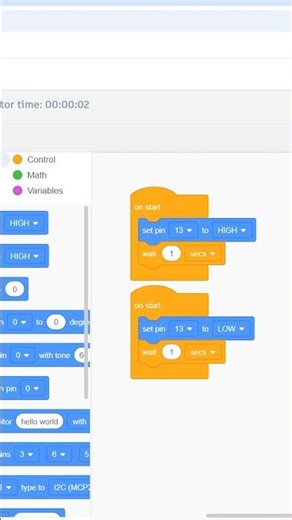 Arduino UNO LED ON 🔥 | Code Block Programming Easy Tutorial