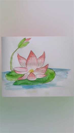 How To Draw Water Lily Flower//Easy flower drawing #trending #art #youtubeshorts #viralvideo #short