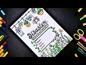 Disaster Management Cover Page Decoration Ideas | How to Make Front Page Design | Title Page Art