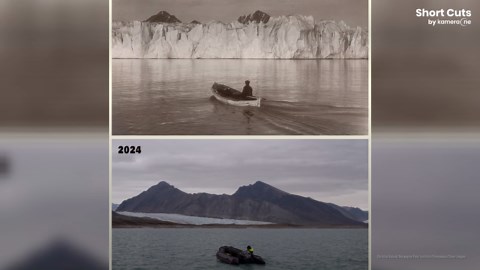 Haunting photos capture dramatic retreat of Arctic ice over last century