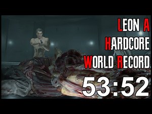 Resident Evil 2 Remake - Leon A Hardcore Speedrun World Record - 53:52