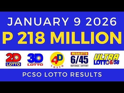 Lotto Result Today 9pm January 9 2026 PCSO