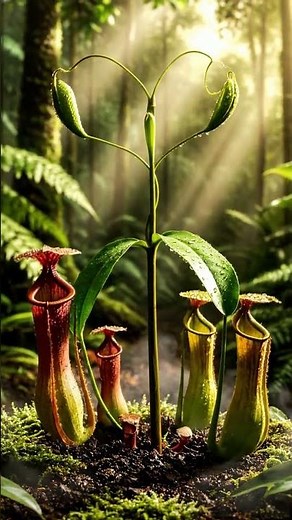 8-Second Timelapse: Pitcher Plant Growing from Seed to Bloom #timelapse #nature #growth #shorts #4k