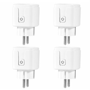 Set 4 Priza smart MOSMAOO®, Wi-Fi, monitorizare consum energie, cu telecomanda/control vocal, Suport pentru Alexa, 16A, Alb - eMAG.ro