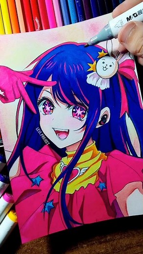 Drawing Ai Hoshino || Oshi No Ko #hoshinoai #shorts #oshinoko