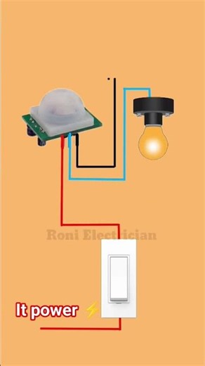 sensor lights connection details wiring #electrician #shortsvideo