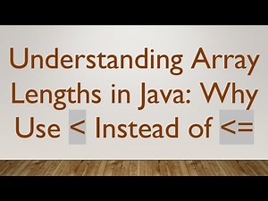 Understanding Array Lengths in Java: Why Use Instead of =