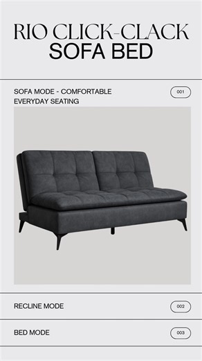 Your space-saving hero is here. The Rio Click Clack Sofa Bed transforms instantly. 🔁 📍 Visit us 12 King Edward Rd, Osborne Park WA 6017 📞 (08) 9244 2815 🌐 www.merrys.com.au #RioSofaBed #ClickClackSofa #SofaBedPerth #SpaceSavingFurniture #SmallSpaceLiving #MerrysFurniture | Merrys Furniture