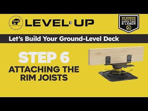How to Attach Rim Joists When Using Level.Up Deck Pedestals (Step 6 of 10)