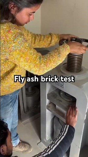 Compressive strength testing of Fly Ash Brick #brick #flyashbrickmachine