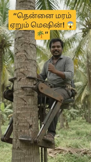 தென்னை மரம் ஏற இந்த மெஷின் எப்படி வேலை செய்கிறது பாருங்க!