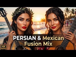 Persian & Mexican Fusion Instrumental Music 4K 🌅🌵 santur and mariachi | relaxing coastal view