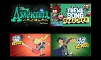 Mix of 4 videos from youtube : Amphibia Theme Song Mashup