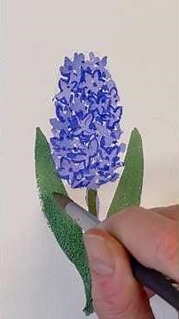 EASY watercolor Spring flower- Hyacinth #watercolorpainting