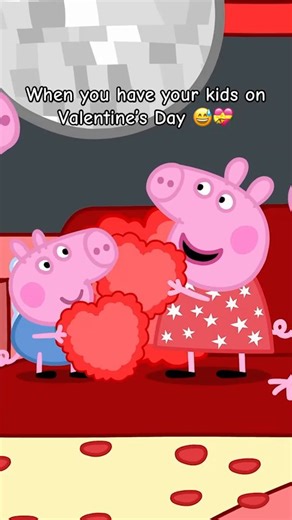 It wouldn’t be Valentine’s Day if it weren’t for the ones we love most 🤭 Happy Valentine’s Day to all our friends 💘💌 | Peppa Pig