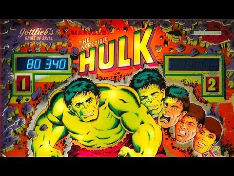 1979 Gottlieb THE INCREDIBLE HULK Pinball Machine In Action