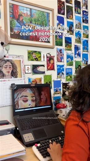 Your next favorite notebook is almost here, soft, cozy made with love #cozynotebook #slowlivingvibes