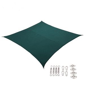 [Hot Item] Square Waterproof Shade Sail with Sturdy Ropes and Turnbuckles for a Secure and Taut Installation Setup