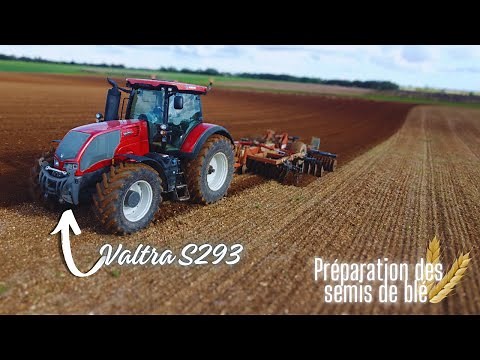 🌾Préparation des sols pour les semis de blé 2024 | VALTRA S293 & cover crop Grégoire Besson