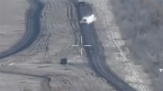 Leopard 2 ambushes Russian convoy in Donbas