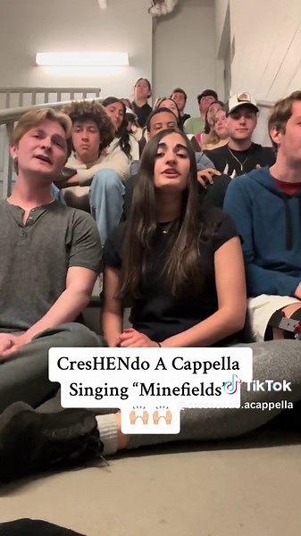 WOW! Want to hear the full song? Come to our Spring Concert next Friday, May 3rd at 8pm!!! #acapella #acapellagroup #singing #udel #udelaware #sing #harmony #fyp #Minefields #faouzia #johnlegend @faouzia @John Legend