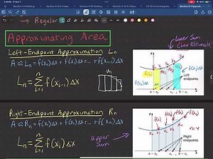 Math 065 Calc 1 Section 5.1B Approximating Areas