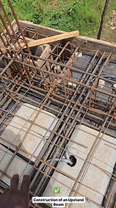 Construction of an Upstand Beam. What is an Upstand Beam? An upstand beam is direct opposite of a downstand beam. It sits vertically on top of the slab. And, would incorporate into its effective cross section the constituent slab portion as well. But it will act only as a rectangular beam that it is. We checked for: 1. Steel Fixing at Beam-Column junction 2. Steel Fixing at the connection of the upstand beam and the adjacent slab Captured in the footage is an active job site in Tigoni 🇰🇪 code 
