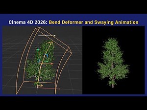 Cinema 4D 2026: Bend Deformer and Swaying Animation