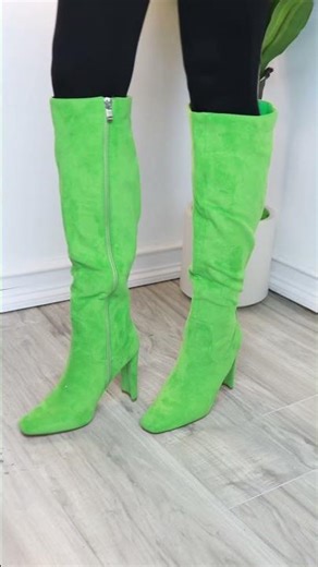 Green boots from @FashionNova 👢💚 Full haul linked above 👆