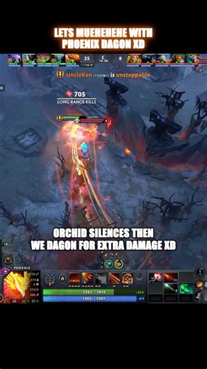 Lets muehehehe with Phoenix Dagon #dota2shorts #phoenix #phoenixmid