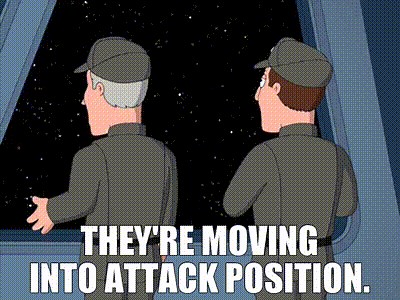 They're moving into attack position.
