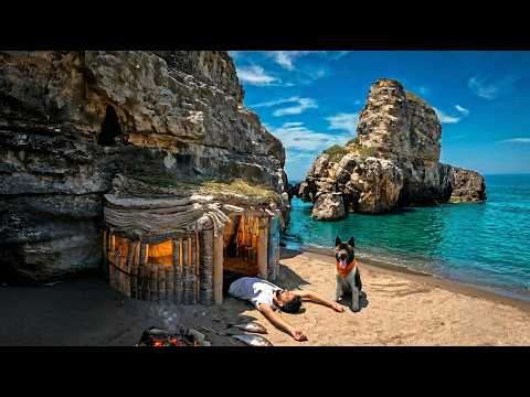 SURVIVAL CHALLENGE (NO FOOD, NO WATER, NO SHELTER) Catch and Cook - Fishing. Bushcraft Camping