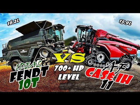 NEW! Fendt 10T Vs Case AF11 700+ Hp Comparison for Power/Size/Speed/Price/Threshing area/per hour