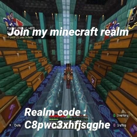 join my minecraft bedrock realm code : c8pwc3xhfjsqghe #minecraft #mc #mcpe #realm #bedrock