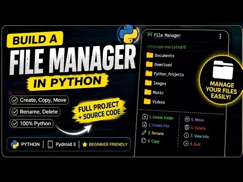 Build a File Manager in Python Using Pathlib | Step-by-Step