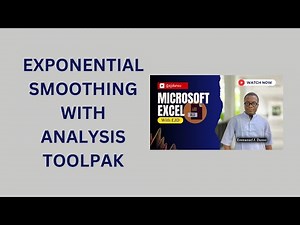 44. Exponential Smoothing with Analysis ToolPak