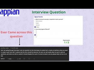Attempt this quiz Question | Appian Interview Question | Appian Tutorial for Beginners