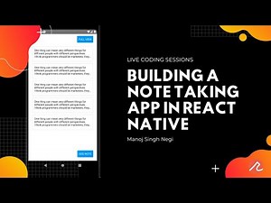Building a Note taking app in React Native | Manoj Singh Negi | Recraft Relic